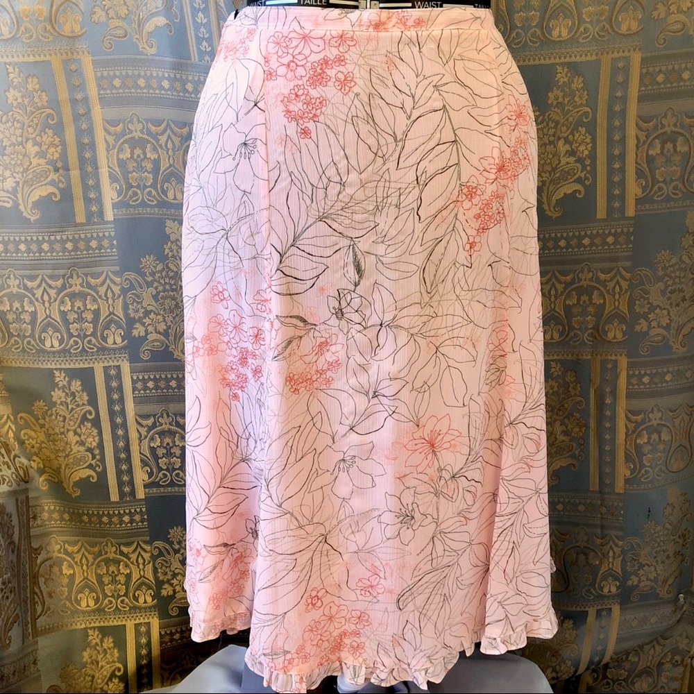 Sag harbor size 14 pink polyester Georgette skirt